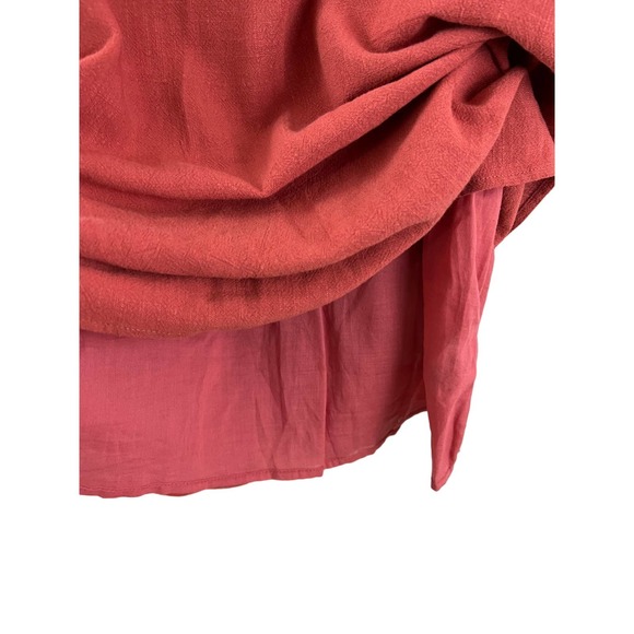 Lulus Women's Orange Solid Size Small Linen & Rayon Shirt Top Blouse Button Back - Picture 6 of 6